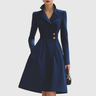 Beatrix | Navy Tailored Coat Dress for Work and Occasions