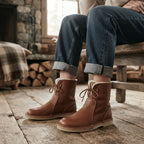 Iliana | Black Brown Leather Ankle Boots Slouch Casual Comfort
