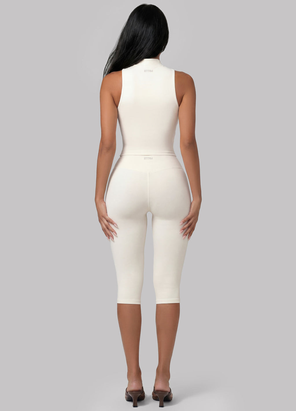 Josephine | Ivory Sculpt Capri Legging for Pilates and Studio Wear