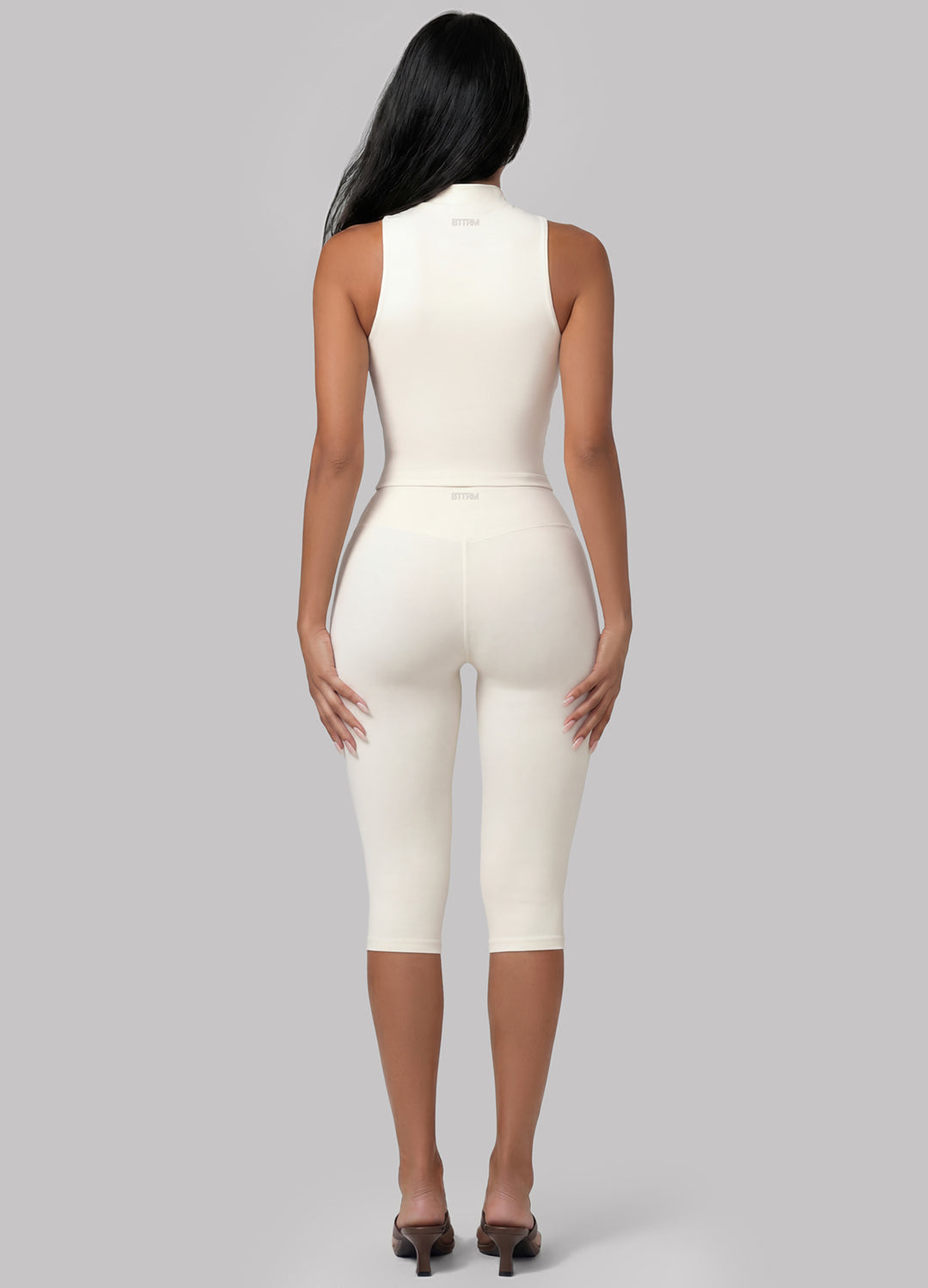Josephine | Ivory Sculpt Capri Legging for Pilates and Studio Wear