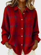 Sidonie | Oversized Plaid Cardigan Sweater for Autumn Layering
