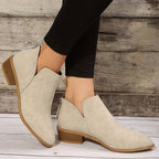 Henriette | Women's Low Heel Ankle Boots Slip On Everyday