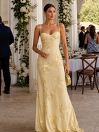Celestine | Spaghetti Strap Corset Bodice Maxi Dress