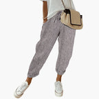 Noemie | Womens Relaxed Drawstring Summer Linen Trousers