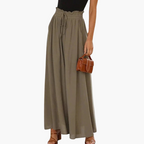 Ingrid | High Waisted Wide Leg Linen Trousers Summer