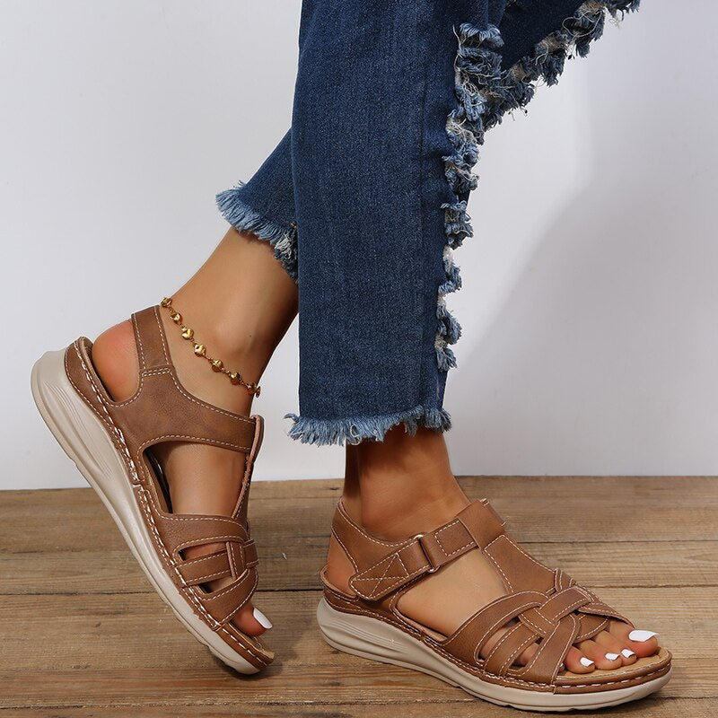 Honorine | Women's Arch Support Walking Sandals With Contoured Footbed