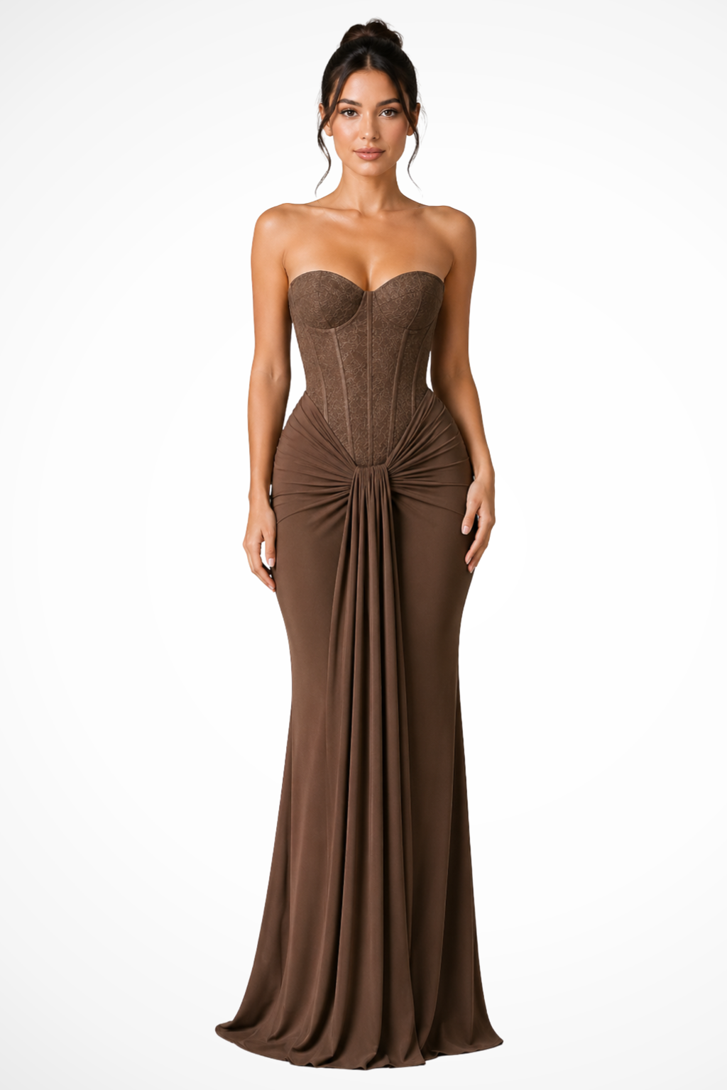 Tatiana | Cinderella Wedding Dress Lace Corset Strapless Maxi