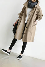 Lavinia | Longline Hooded Wool Winter Coat Black Fur Puffer