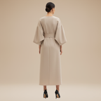 Felicity | Wide Sleeve Wrap Midi Dress For Weddings & Occasions