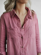 Vivienne | Comfy Long Sleeve Button-Up Jumpsuit for Everyday Wear