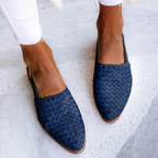 Marguerite | Woven Vegan Leather Flat Shoes For Summer