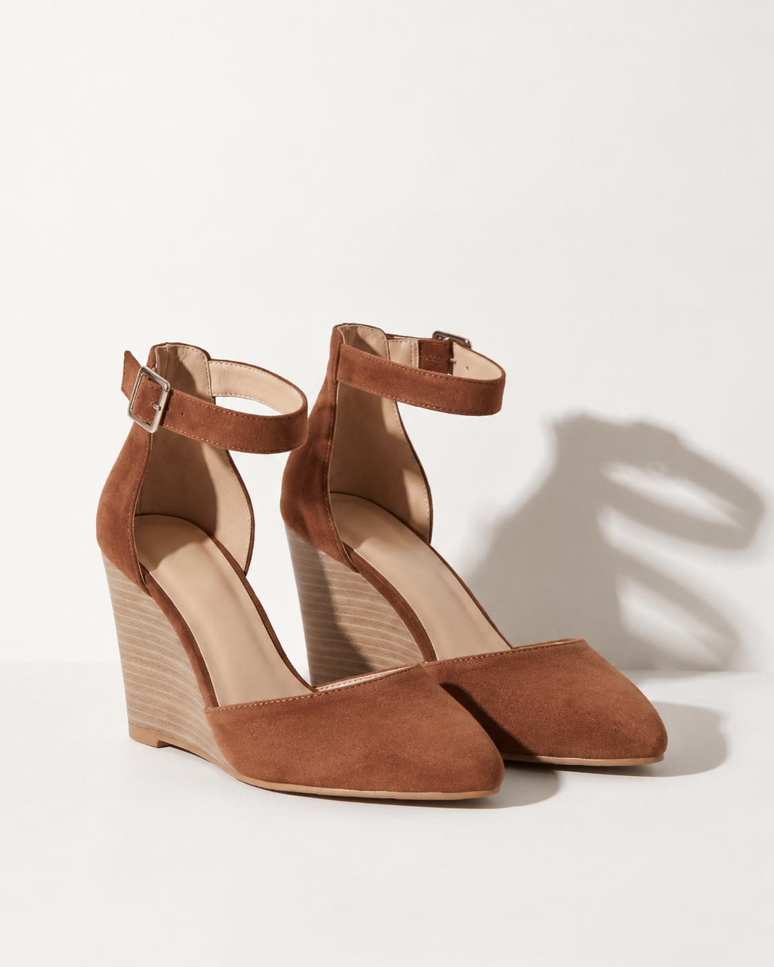 Noemie | Closed Toe Ankle Strap Wedge Heels for Evening Wear