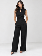 Anouk | Sleeveless Linen Jumpsuit Wide Leg Casual Chic