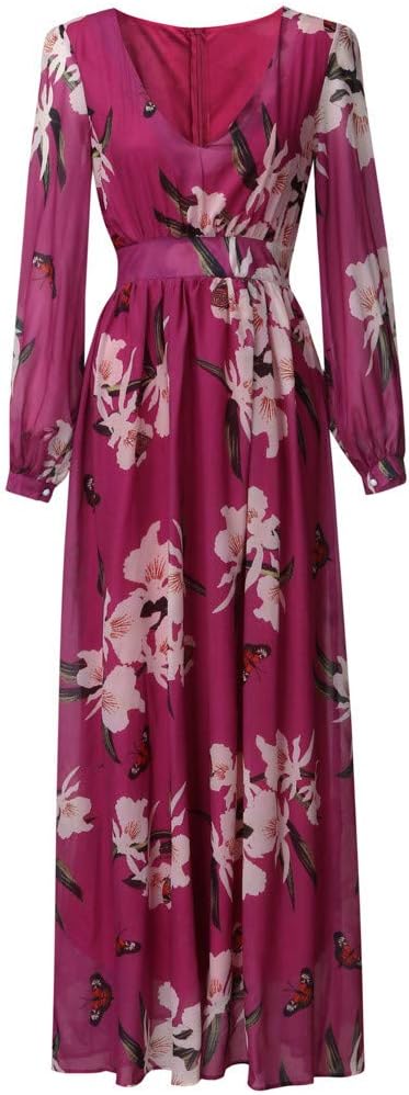 Coralie | Airy Floral V-Neck Maxi Garden Party Dress