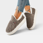 Ursula | Winter Chunky Brown Slipper Boots For Cosy Days