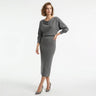 Noemie | Draped Cowl Neck Midi Dress Women's Occasion Style