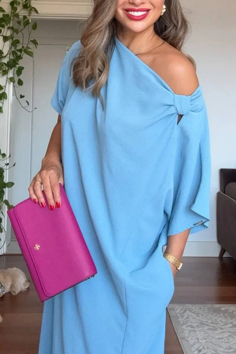 Celestine | Asymmetrical One Shoulder Maxi Dress Evening Occasion