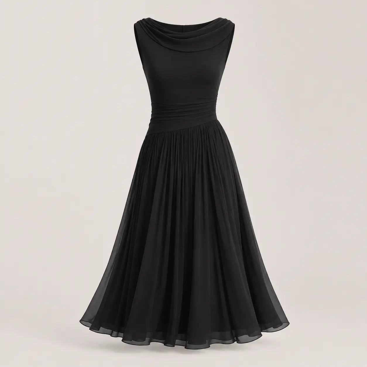 Josephine | Draped Midi Dress For Summer Wedding Guest