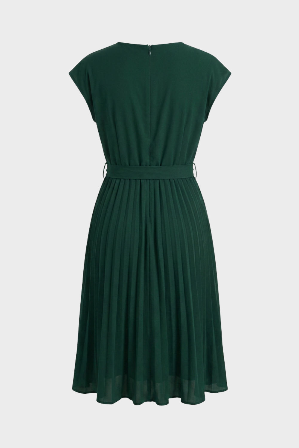 Beatrix | Pleated Chiffon Midi Dress With Belt For Every Occasion