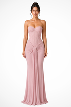 Tatiana | Cinderella Wedding Dress Lace Corset Strapless Maxi