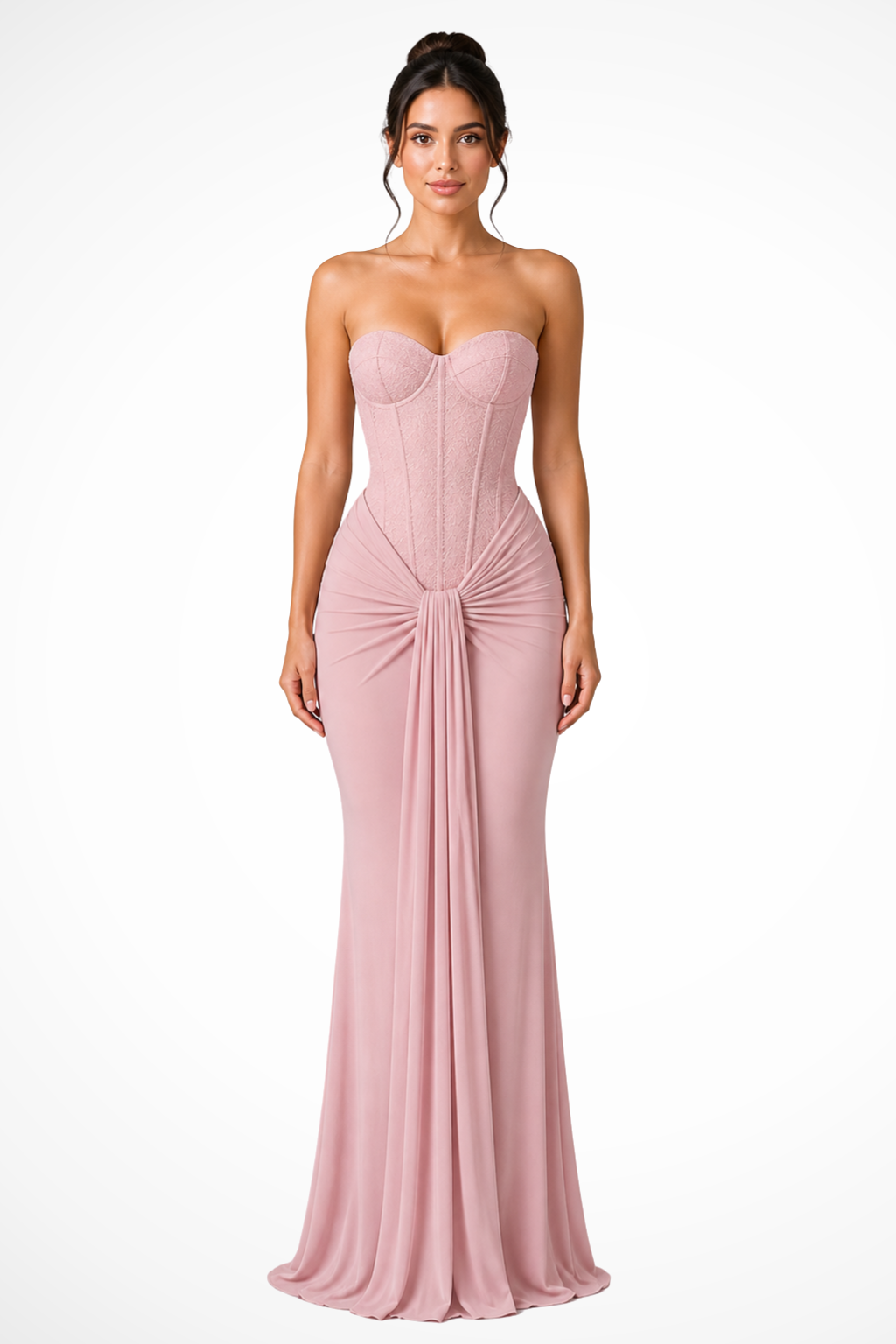 Tatiana | Cinderella Wedding Dress Lace Corset Strapless Maxi