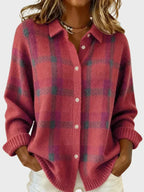 Sidonie | Oversized Plaid Cardigan Sweater for Autumn Layering