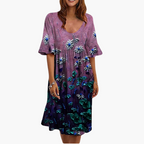 Pascale | Boho Floral Flutter Sleeve Wedding Guest Dress