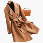 Tamsin | Double Breasted Wool Blend Wrap Coat Women