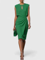 Katarina | Tailored Pleated Dress for Work and Occasions