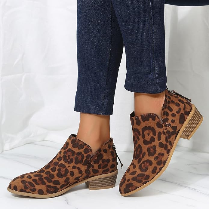 Henriette | Women's Low Heel Ankle Boots Slip On Everyday