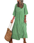 Valentina | Floral Puff Sleeve Maxi Dress For Summer Occasions