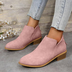 Henriette | Women's Low Heel Ankle Boots Slip On Everyday