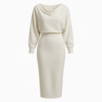 Noemie | Draped Cowl Neck Midi Dress Women's Occasion Style