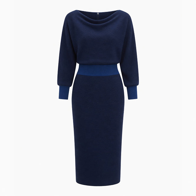 Noemie | Draped Cowl Neck Midi Dress Women's Occasion Style