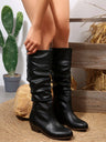 Ingrid | Women's Knee-High Slouch Boots In Black & Brown