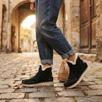 Faustine | Heeled Winter Ankle Boots Black Brown Flat