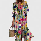 Dominique | Boho Midi House Dress in Vibrant Prints