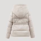 Tatiana | Black Cropped Puffer Coat Jacket With Hood
