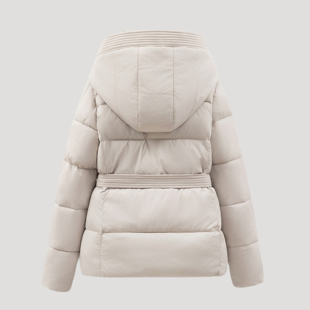 Tatiana | Black Cropped Puffer Coat Jacket With Hood