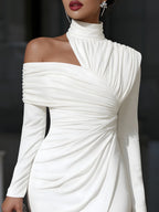 Isadora | Halter Neck Draped Evening Dress