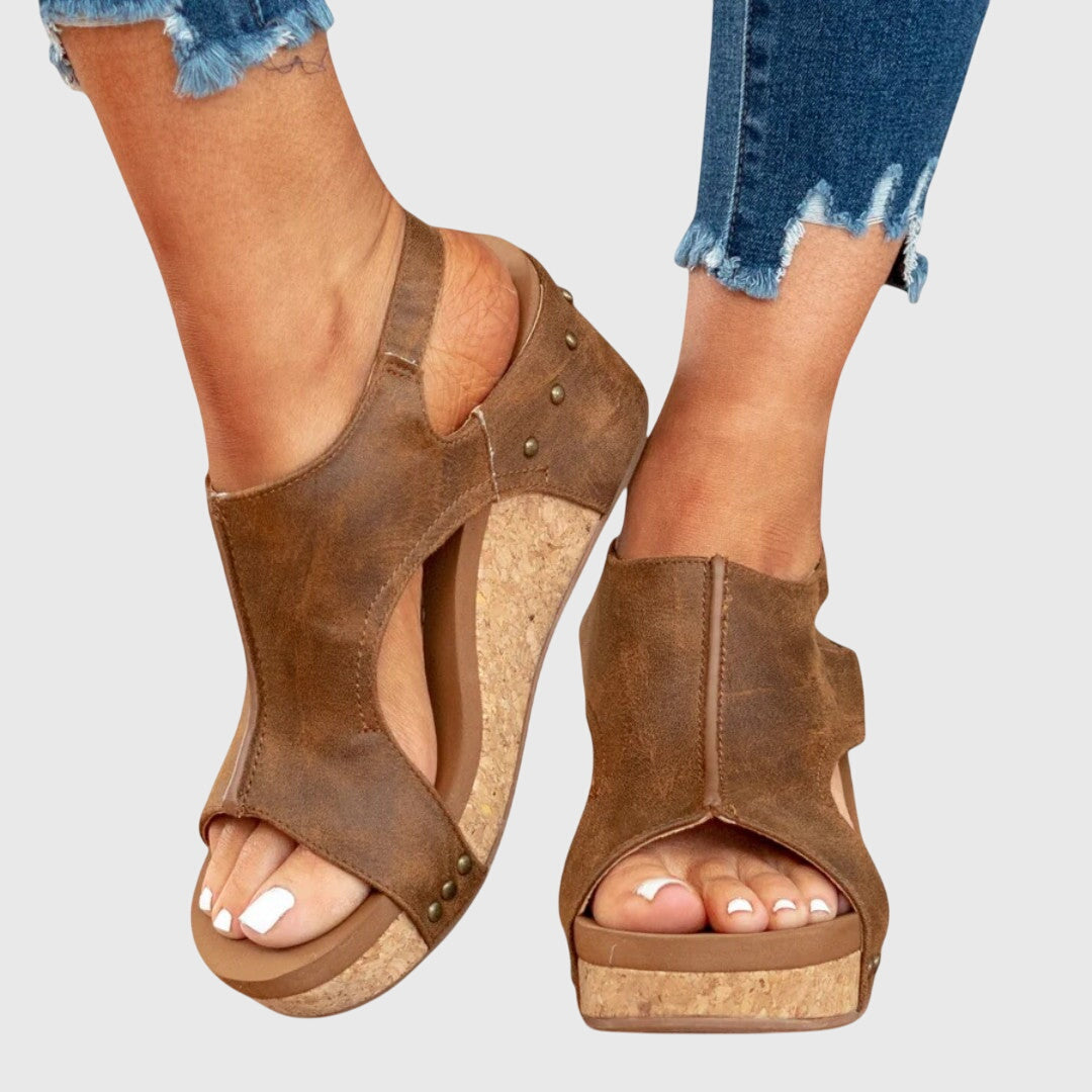 Amandine | Elegant Wedge Sandals for Women All Day Comfort