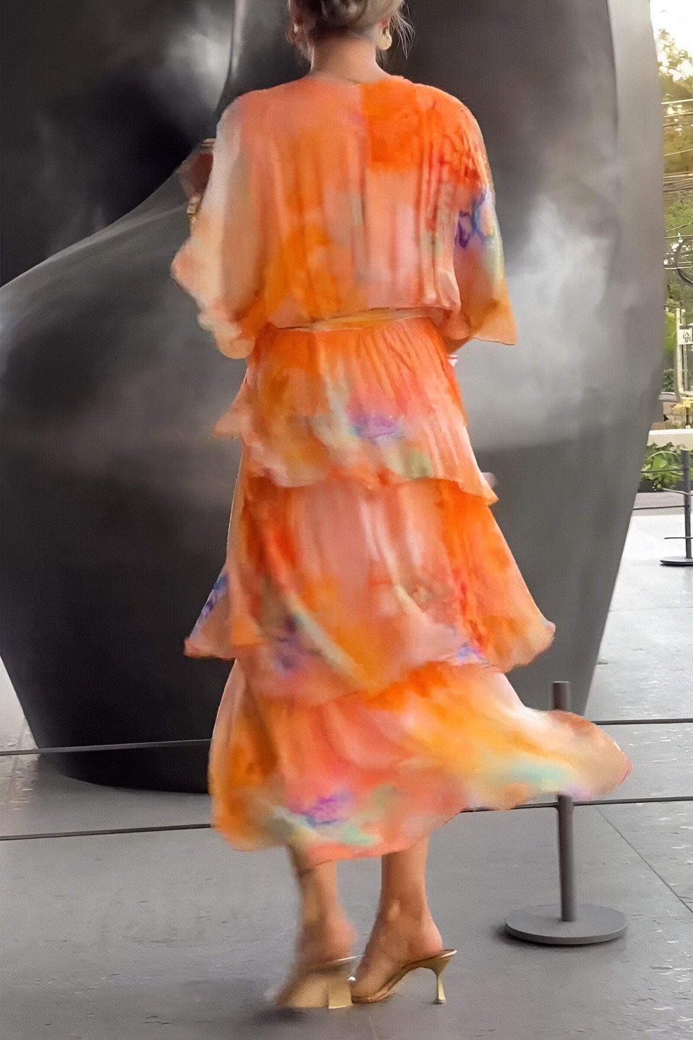 Helena | Layered Draped Bohemian Garden Party Maxi Dress