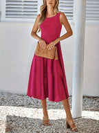 Verena | Long Sleeve Midi Dress In Timeless A-Line Silhouette