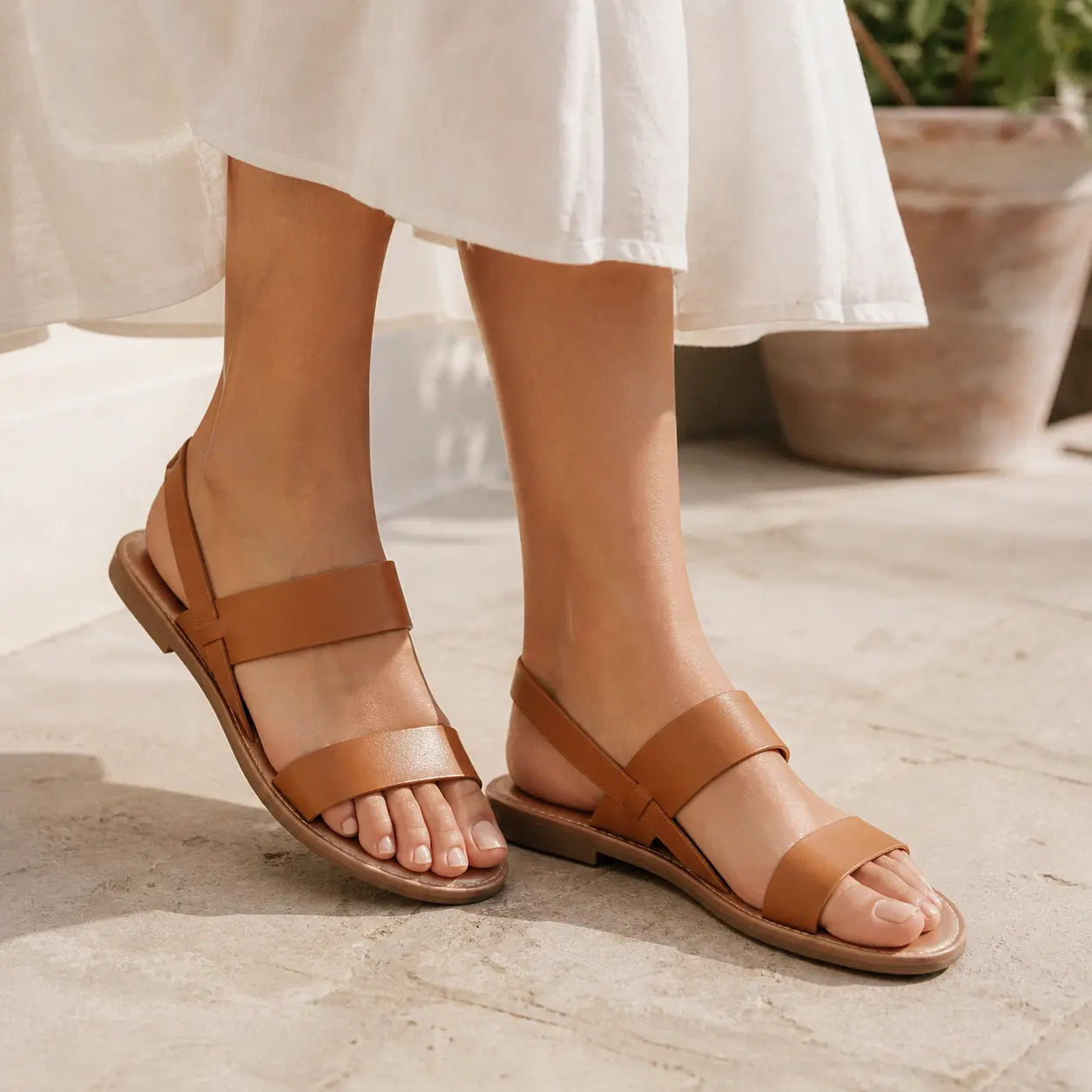 Xanthe | Strappy Flat Sandals Open Toe Summer