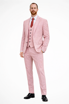 Edmund | Men Linen 3-Piece Wedding Guest Suit Blazer Waistcoat Trousers