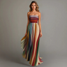 Philippa | Women Strapless Pleated Maxi Summer Garden Party Dress