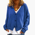 Ingrid | Womens Knit Cardigan Top With Button Front Relaxed Fit