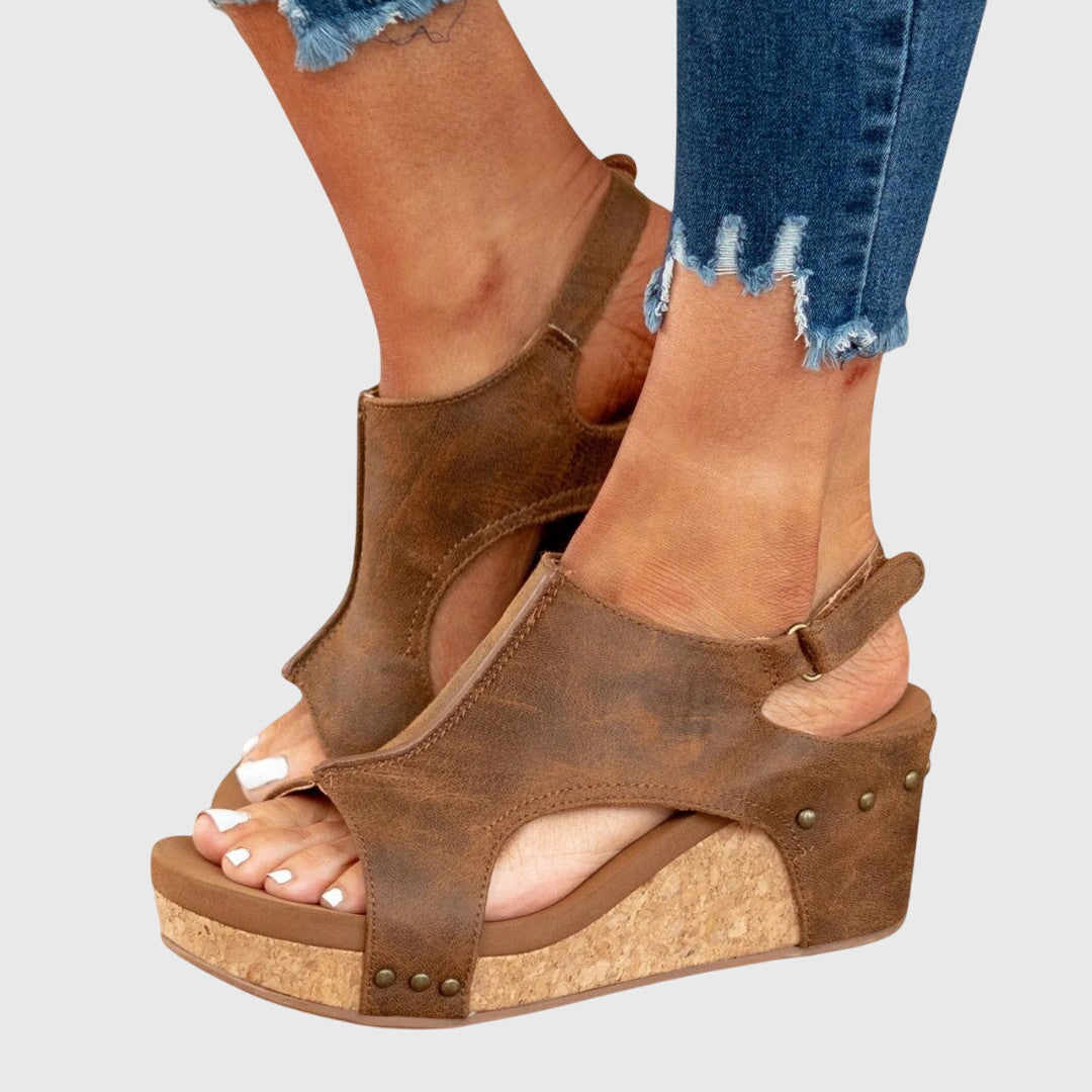 Amandine | Elegant Wedge Sandals for Women All Day Comfort