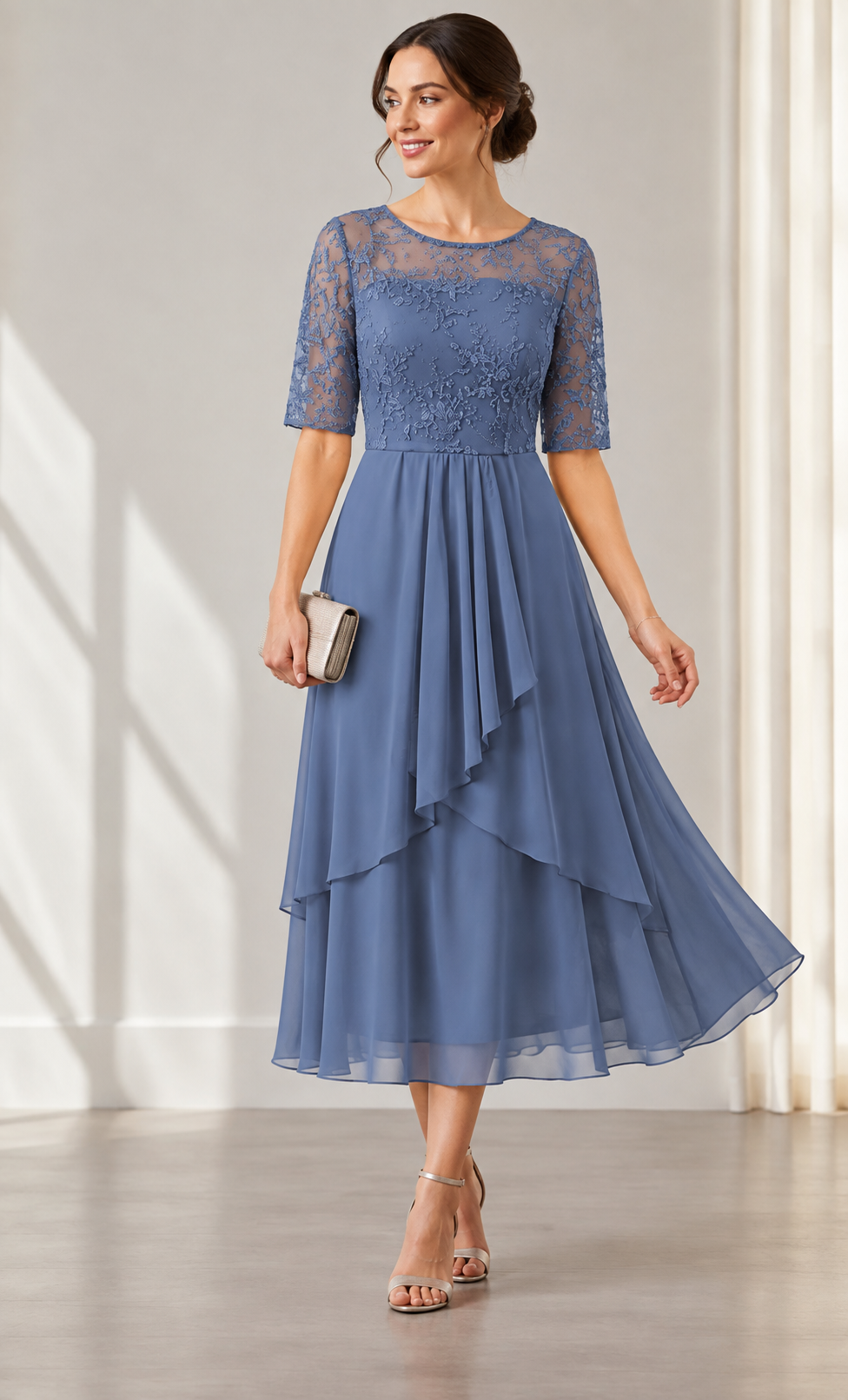 Noemie | Babydoll Pleated Garden Party Occasion Dress