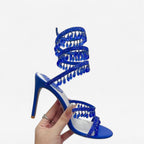 Anouk | Rene Caovilla Heels Crystal Strappy Sandals Evening